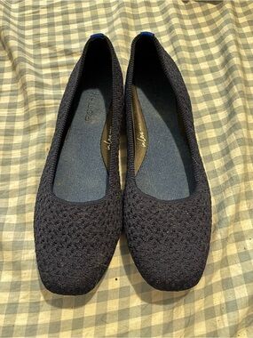 Rothy's Navy Knit Slip-On Ballet Flats